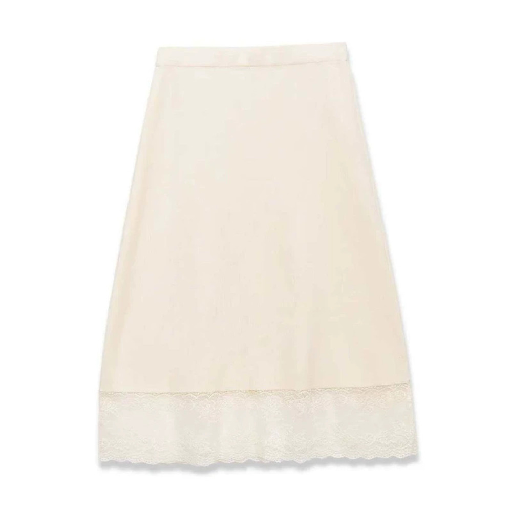 ZARA Summer Chic Lace Hem Midi Dress